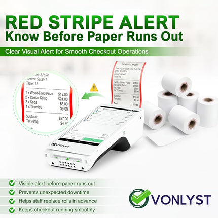 Clover Flex, Mini and Mobile - 2 1/4" x 55' Thermal Paper Rolls (20 Rolls)