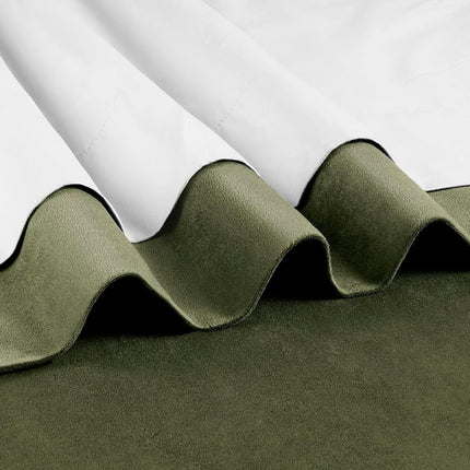 HPD Half Price Drapes Velvet Blackout Curtains/Drapes - 84 Inches Long 1 Panel Blackout Curtain Signature Pleated for Living Room & Bedroom - 25W X 84L, Hunter Green
