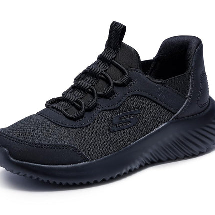 Skechers Boys' Bounder Brisk-Burst Trainer, Black,