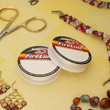 The Beadsmith Fireline by Berkley – Micro-Fused Braided Thread – 2-Pack, Crystal Color, 4lb. and 6lb. Test, 15 Yard Spools – Super Strong Stringing Material for Jewelry Making and Bead Weaving…