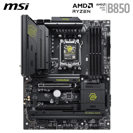 MSI MAG B850 TOMAHAWK WIFI Motherboard, ATX - Ryzen 9000/8000/7000, AM5