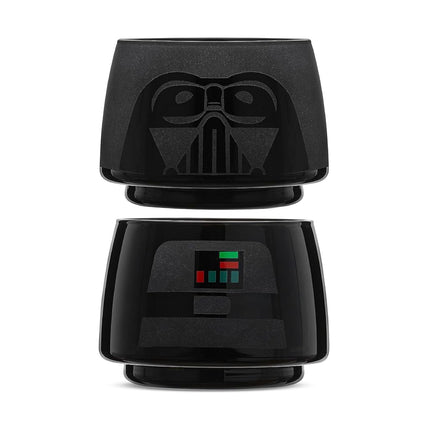 JoyJolt Character Stackable Star Wars Drinking Glasses - 8oz Darth Vader Set with Head and Body - Glass Set of 2 - Fun Kitchen or Bar Glasses for The Home and Gift
