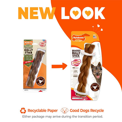 Nylabone Power Chew Extreme Chewing Power Chew Alternative Braided Bully Braid Stick Alternative Bully Stick Giant