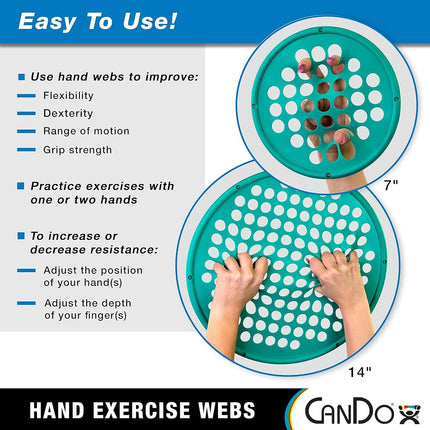 Fabrication Enterprises Cando Extension/Flexion web, 6pc Set (1 ea: Tan Through Black), 14" 1 count