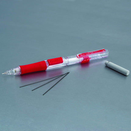 Portaminas Pentel QUICK CLICK (0.5mm), Barril Rojo - PD215B