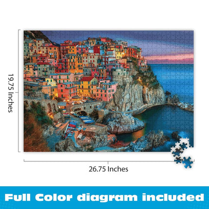 Buffalo Games - Peter Stewart - Cinque Terre - 1000 Piece Jigsaw Puzzle For Adults - Challenging Puzzle Perfect for Game Nights - Finished Size is 26.75 x 19.75