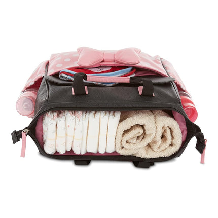 Disney Baby Girl Minnie Mouse Big Bow Diaper Bag, Backpack
