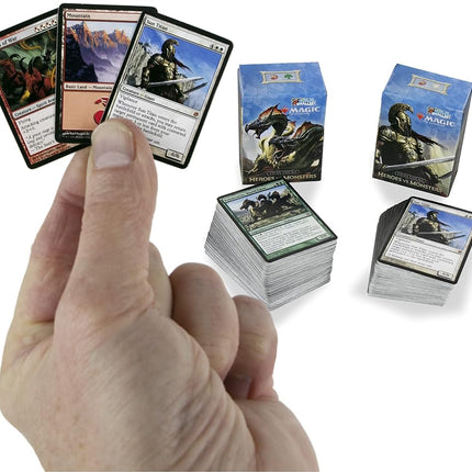 Worlds Smallest Magic: The Gathering Exclusive Collector Set Featuring Ajani VS. Nicol Bolas and Heroes VS. Monsters Duel Decks (MTGCollector)
