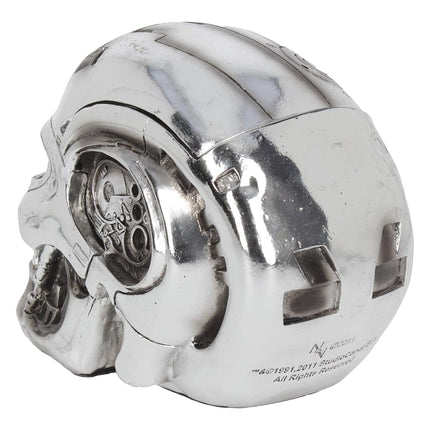 Nemesis Now T-800 Terminator Box 18cm – Official Terminator 2 Skull Storage Box with Red Eyes, Metallic Finish Collectible