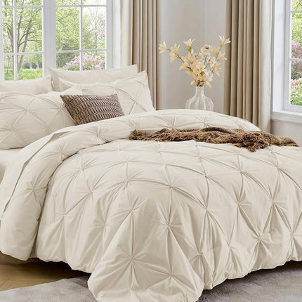 Sasttie Pintuck Comforter Set, 7-Piece Bed in a Ba