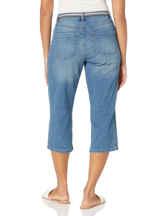 Gloria Vanderbilt Women's High Rise Belted Capri, Merced, 6