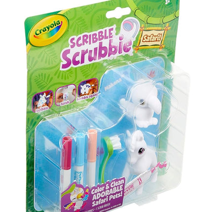 Crayola Scribble Scrubbie Safari Animals, Zebra & Bird, 2Count, Creative Toy, Gift for Kids, Age 3, 4, 5, 6