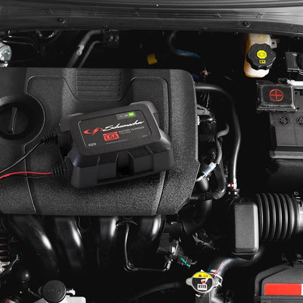 Cargador y Mantenedor de Baterías a Bordo Schumacher, 3 en 1, SC1587, 1.5 Amperios, 6 Voltios, 12 Voltios, Completamente Automático, Se Monta Debajo del Capó, para Baterías de Automóviles, Camiones y Vehículos Grandes