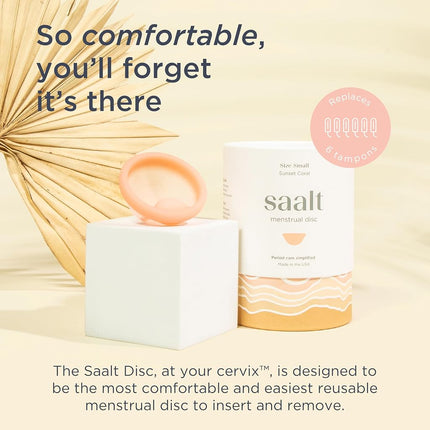 Saalt Menstrual Disc Reusable Period Disc Small Coral