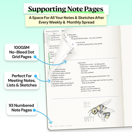 Roterunner Softcover Purpose Planner Notebook B5 7.5 x 9.8 Undated Daily Planner 2024-2025 Daily Weekly and Monthly Productivity Planner Life Planner ADHD Planner for Adults Self Care Journal