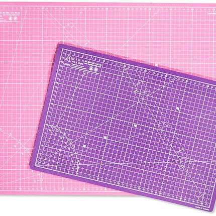 Elan A0 Cutting Mat A0 INCH Pink and Purple, 5-Ply Craft Mat, Self-Healing Cutting Board Craft, Art Mat, Self Healing Cutting Boards 48 x 36 INCH, Dressmaking Accessories for Sewing, Quilting