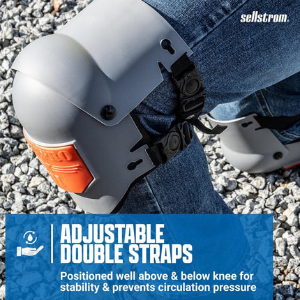 Sellstrom S96110 Knee Pro Ultra Flex Iii Series Durable Hard Plastic Hinged Knee Pad