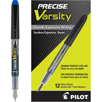 Pilot Varsity Disposable Fountain Pens, Blue Ink, 