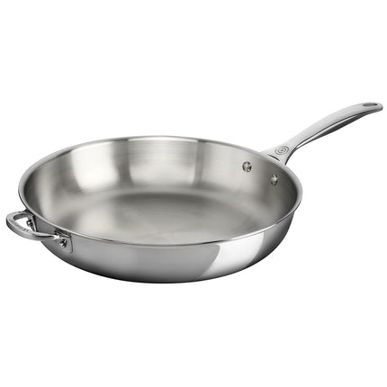 Le Creuset of America Stainless Steel Deep Fry Pan with Helper Handle, 12.5"