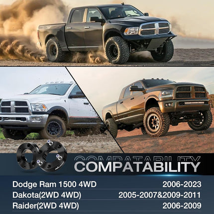 Nilight 2" Front Leveling Lift Kit for Dodge Ram 1500 4WD 2006 2007 2008 2009 2010 2011 2012 2013 2014 2015 2016 2017 2018 2019 2020 2021 2022 2023Strut Spacer Suspension Lift Kits