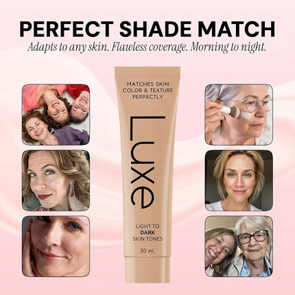Luxe Color Changing Foundation for Women – Instantly Adapts to Your Skin Tone – Buildable Light-to-Medium Coverage – 12-Hour Wear – Natural Dewy Finish (Light)