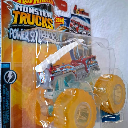 Hot Wheels Monster Trucks New for 2024 1:64 Scale Power Smashers (5 Alarm)