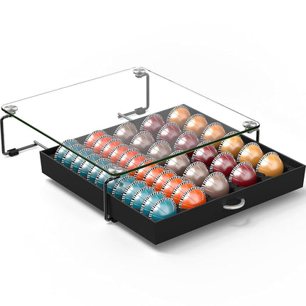 Deco Brothers Tempered Glass Vertuo Pod Holder, Fits 30 Large/60 Small Pods