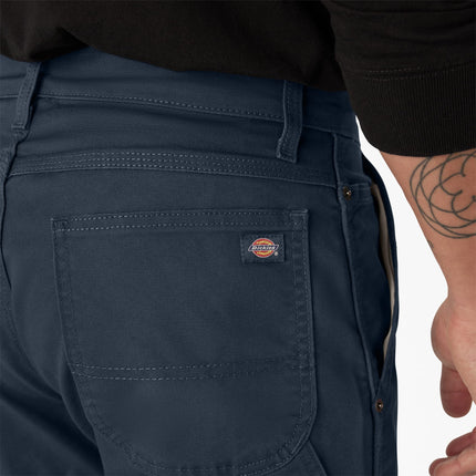 Pantalón de carpintero Dickies Tough Max Duck para hombre, azul marino oscuro lavado a la piedra, 40W x 32L