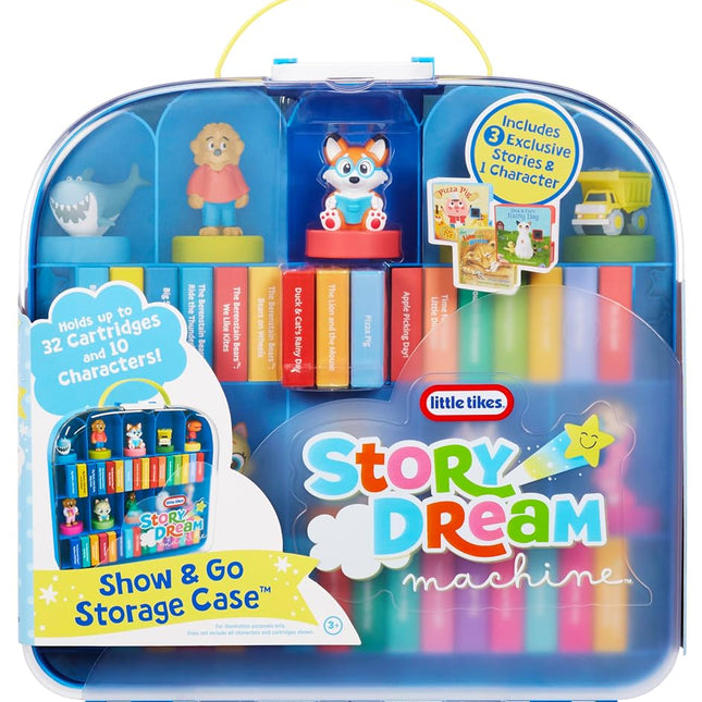 little tikes Story Dream Machine Show & Go Storage Case, Storytime, Books, Audio Play, Character, Carry Case, Gift and Toy for Toddlers and Kids Girls Boys Ages 3+