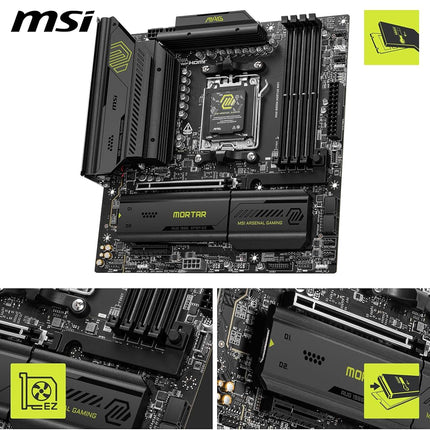MSI MAG B850M MORTAR WIFI Motherboard, mATX - Ryzen 9000/8000/7000, AM5