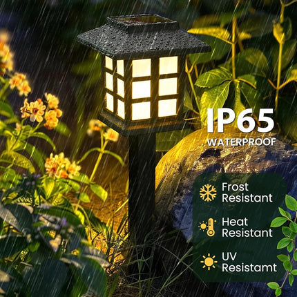 GIGALUMI Solar Lights Outdoor Garden, 12 Pack Solar Powered Garden Lights