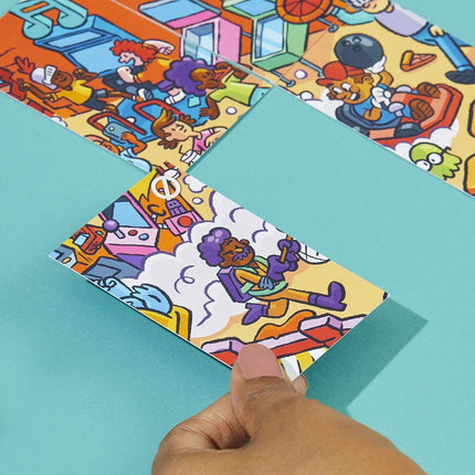 Hasbro Gaming Puzl It Game, Competitive Puzzle Card Game, Kids & Family Games, 2 to 6 Players, Pizza Party Theme, Fun Summer Activities, Vacation Travel Essentials, Ages 7+