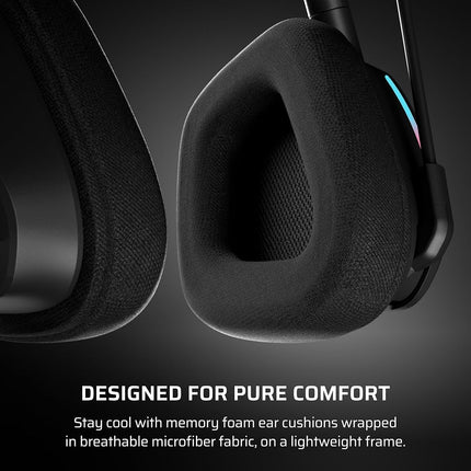 Corsair VOID v2 Wireless Gaming Headset with Bluetooth for PC, PS5, PS4, Switch, Mobile – Dolby Atmos, 70 Hr Battery, Dual Wireless, Lightweight, Fast Charging – Carbon
