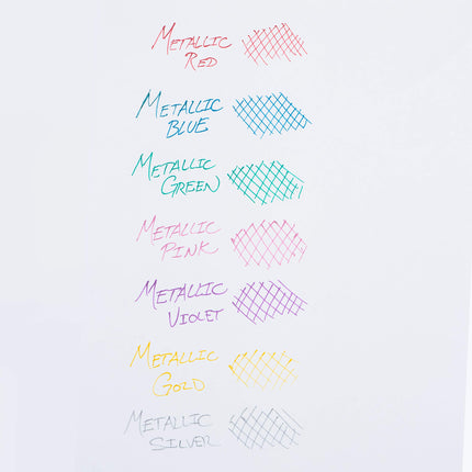 Bolígrafo de gel metálico Pentel Sunburst, trazo medio, permanente, tinta surtida, (K908MBP5M1) de Pentel