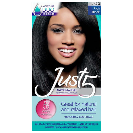Just 5 Women's 5 Minute Permanent Hair Color, Rich