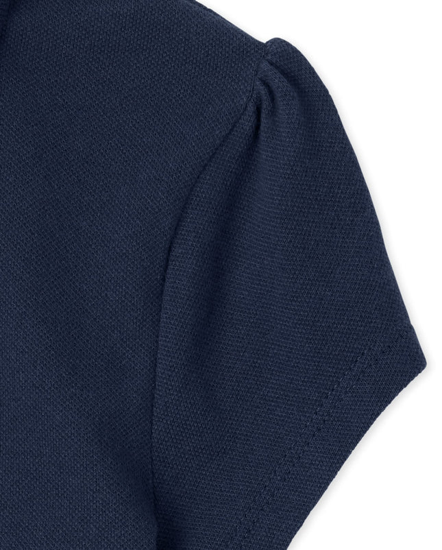 The Children's Place Girls' Short Sleeve Ruffle Pique Polo 2-Pack, Tidal 2 Pack, X-Large