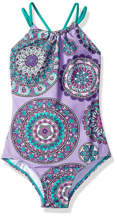 Kanu Surf Girls' Jasmine Beach Sport Halter One Pi