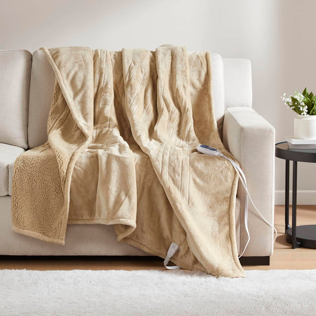 Beautyrest Heated Blanket, Electric Throw Blanket,