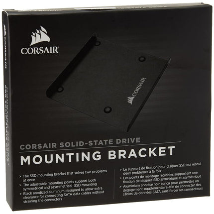 Support de montage Corsair pour un seul SSD (baie de lecteur interne 3,5" vers 2,5", installation facile) Noir