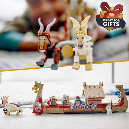 LEGO 76208 Marvel The Goat Boat Buildable Thor Set With Toy Ship, Stormbreaker And 5 Minifigures, Avengers Gifts Kids, Boys And Girls 8 Plus Year Old