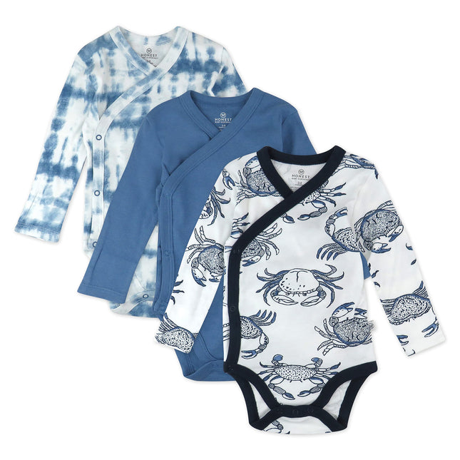 HonestBaby Baby Long Sleeve Side-Snap Organic Cott