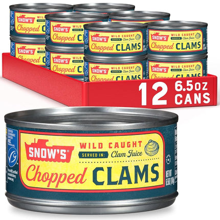 Snows Clam Chopped 6.5-Ounce Cans (Pack Of 12)