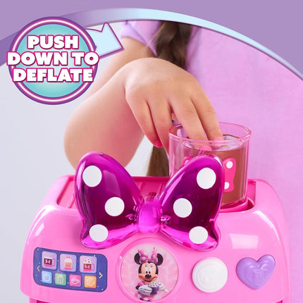 Disney Jr. Minnie Mouse Rise & Shine Bowrista Set, 25 cm Play Espresso Machine, Ages 3 and Up by Just Play