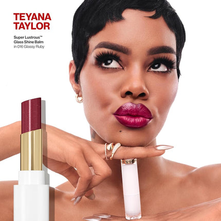 REVLON Super Lustrous Glass Shine Balm, Hydrating Tinted Lip Balm with Hyaluronic Acid, Aloe & Rose Quartz, Light Brown Lipstick, NEW Shade, 011 Sparkling Honey, 0.11 oz