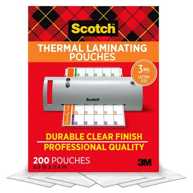 Scotch Thermal Laminating Pouches, 8.9 x 11.4-Inch
