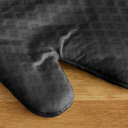 KitchenAid Oven Mitt Set, Cotton, Black, 7"x12.5"