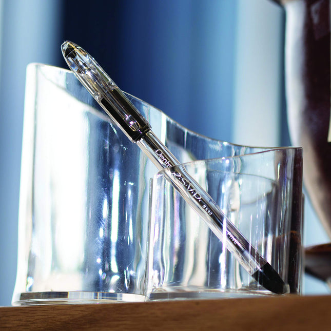 Stylo bille Pentel R.S.V.P., pointe fine 0,7 mm, encre violette, boîte de 12 (BK90-V)
