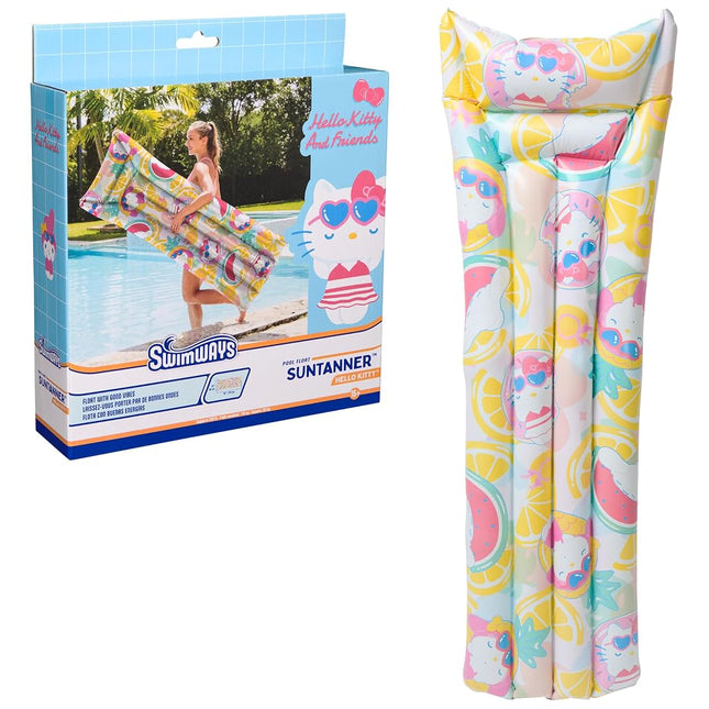 Swimways Hello Kitty Suntanner Pool Float, Inflatable Pool Floats & Kids Pool Toys, Swimming Pool Accessories & Beach Essentials for Teens Aged 14 & Up