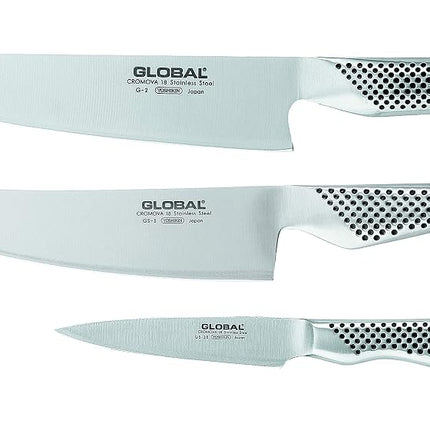 Global G-2538 Classic Kitchen Knife Set, Stainless