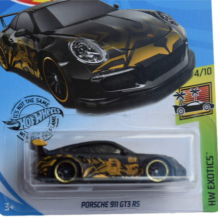 Hot Wheels Porsche 911 GT3 RS 162/250, negro, coche a escala 1:64, coche deportivo, niño, unisex, niños